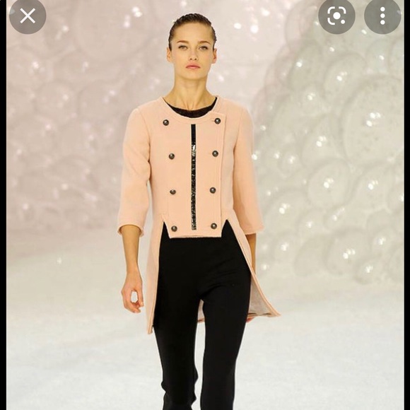 Chanel 2012 Spring Runway Hi-Lo Pink wool Jacket 38 - Picture 2 of 14